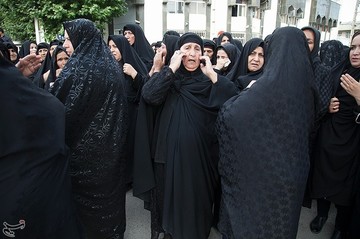 تشییع پیکر شهید کورش حاجی‌ مرادی در کرمانشاه