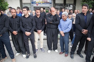 تشییع پیکر شهید کورش حاجی‌ مرادی در کرمانشاه
