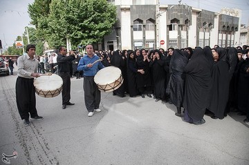 تشییع پیکر شهید کورش حاجی‌ مرادی در کرمانشاه