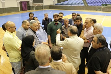بازدید مسئولین فدراسیون والیبال از سالن غدیر ارومیه