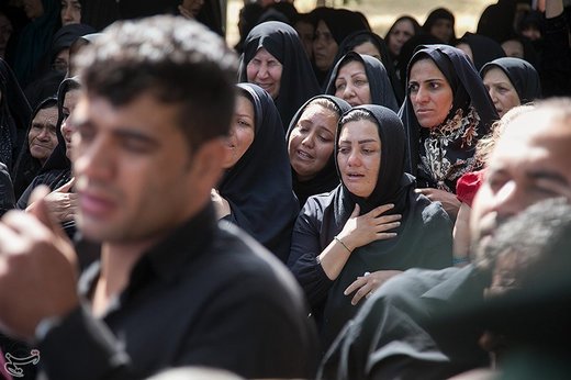تشییع پیکر شهید کورش حاجی‌ مرادی در کرمانشاه