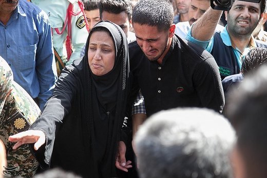 تشییع پیکر شهید کورش حاجی‌ مرادی در کرمانشاه