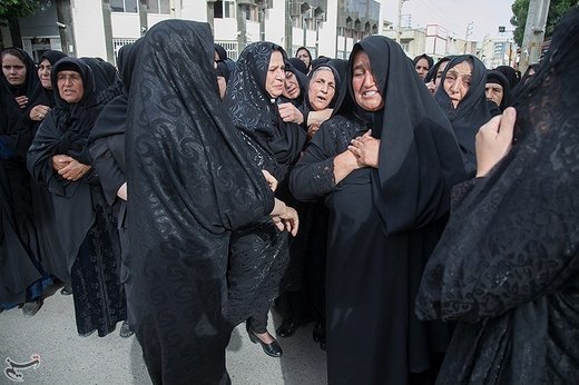 تشییع پیکر شهید کورش حاجی‌ مرادی در کرمانشاه