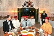 کوشنر در ضیافت افطار پادشاه مراکش