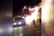 فیلم | آتش‌سوزی در کارخانه فرآورده‌های لبنی کاله در کربلا