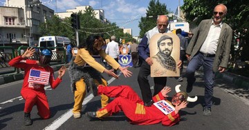 تصاویر | از دستگیری شیطان بزرگ تا حضور ترامپ و نتانیاهو در راهپیمایی روز قدس