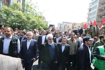 الرئيس روحاني : تلك هي رسالة يوم القدس العالمي