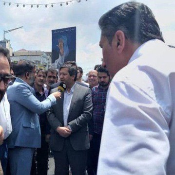 حضور همتی رئیس کل بانک مرکزی در راهپیمایی روز قدس