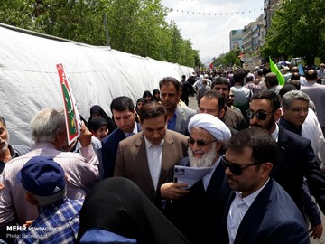 حضور مسئولین نظام در راهپیمایی روز جهانی قدس