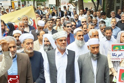 حضور جامعه اهل_سنت شهرستان سرخس در راهپیمایی روز جهانی قدس ۹۸