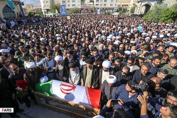 مراسم تشییع امام جمعه شهید کازرون