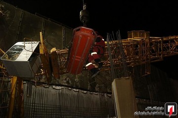سقوط تاورکرین در پروژه ساختمانی