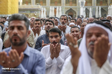 اقامه نماز عید سعید فطر در حرم علوی(ع)