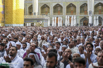 اقامه نماز عید سعید فطر در حرم علوی(ع)