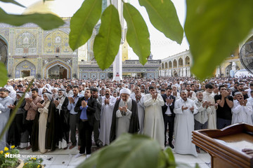 اقامه نماز عید سعید فطر در حرم علوی(ع)