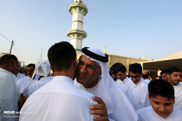 مراسم دید و بازدید مردم کیش در روز عید فطر