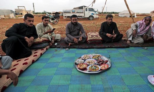 پناهندگان سوری در حومه شهر ادلب
