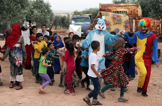 جشن عید فطر در حومه شهر ادلب سوریه