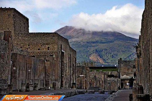 ویرانه‌های پمپئی در ایتالیا که بر اثر آتشفشان کوه وزوو ویران و مردم کشته شدند