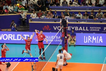 تصاویر | دیدار ایران و روسیه در لیگ ملت‌های والیبال