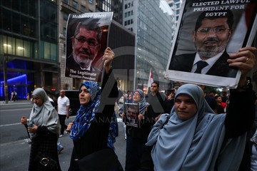 سوگواری هواداران محمد مرسی در نیویورک
