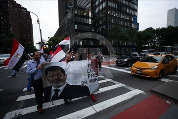 سوگواری هواداران محمد مرسی در نیویورک