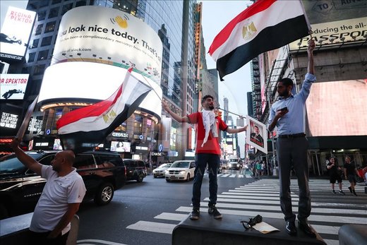 سوگواری هواداران محمد مرسی در نیویورک