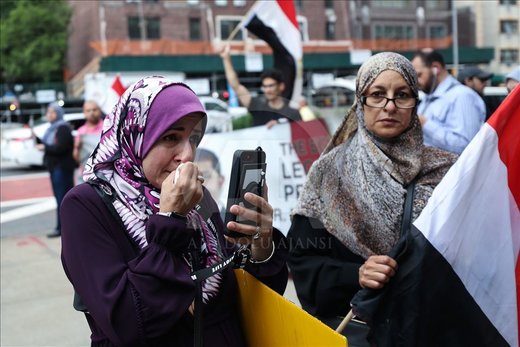 سوگواری هواداران محمد مرسی در نیویورک