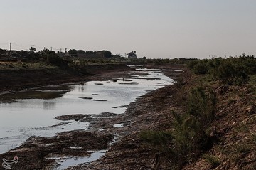 کاهش شدید آب رودخانه کرخه نور در هویزه