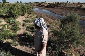 کاهش شدید آب رودخانه کرخه نور در هویزه