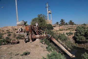 کاهش شدید آب رودخانه کرخه نور در هویزه