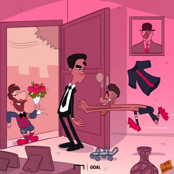 دسته‌گل لیونل مسی برای نیمار!