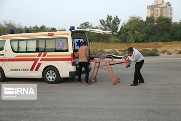 انتقال مصدومان اتوبوس زائران کربلا در هرمزگان