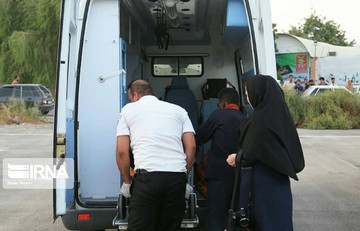 انتقال مصدومان اتوبوس زائران کربلا در هرمزگان