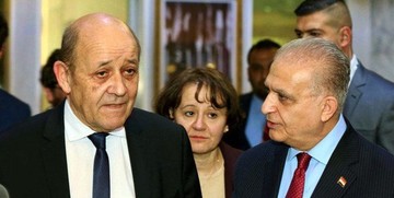 وزرای خارجه عراق و فرانسه درباره بحران خاورمیانه مذاکره کردند