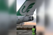 فیلم | خسارت شدید طوفان مشهد به ناوگان هواپیمایی ایران