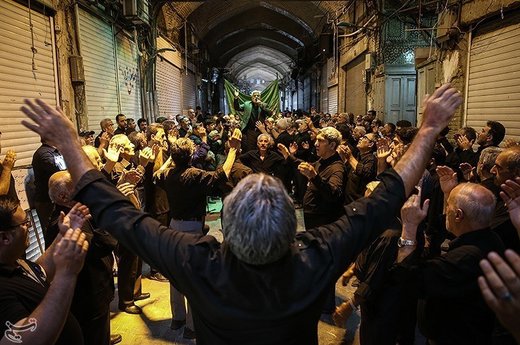 عزاداری شهادت امام صادق(ع) در بازار تهران