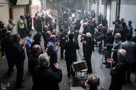 عزاداری شهادت امام صادق(ع) در بازار تهران