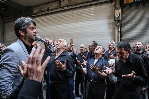 عزاداری شهادت امام صادق(ع) در بازار تهران