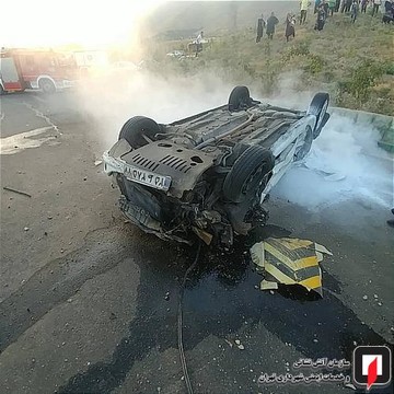 تصادف تیبا با پژو 206 در خیابان جدی اردبیلی