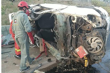 تصاویر | تصادف مرگ‌بار تیبا با پژو ۲۰۶