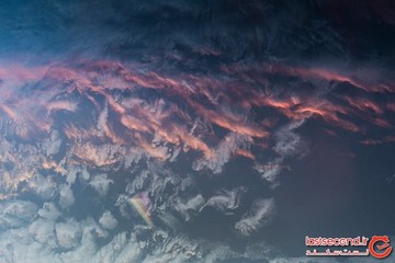 فضانوردی که غروب خورشید را از زاویه‌ای فرازمینی ثبت کرده است