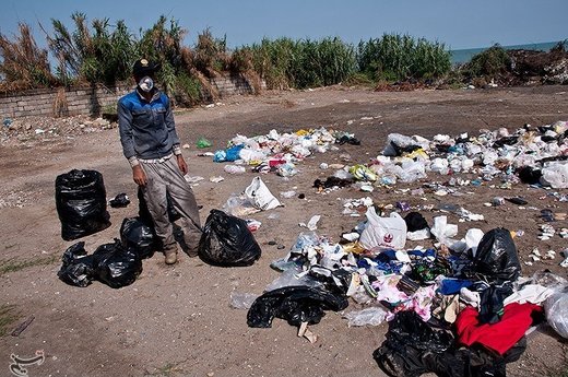 دپوی زباله در ساحل محمودآباد