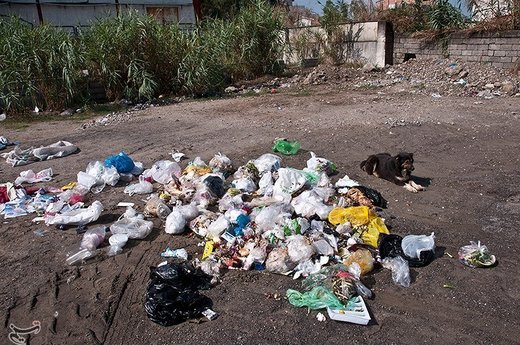 دپوی زباله در ساحل محمودآباد