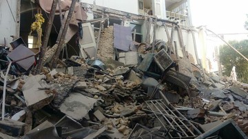تخریب ساختمان مسکونی در خیابان نصرت