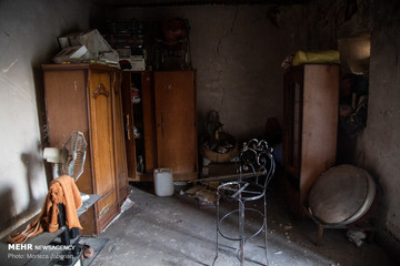 خسارات زلزله در روستای گلگیر مسجد سلیمان
