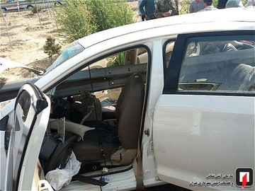 تصادف ام‌وی‌ام با گاردریل بزرگراه آزادگان