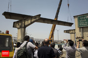 تصاویر | آخرین مرحله جمع‌آوری پل گیشا با حضور شهردار تهران