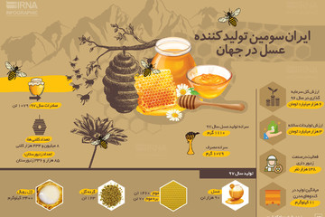 اینفوگرافیک | آماری جالب از تولید عسل در ایران