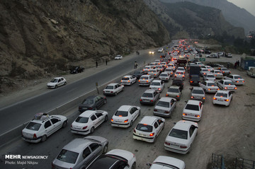 ترافیک روزهای تعطیل در جاده هراز